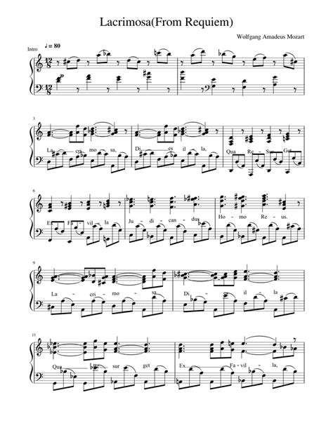 lacrimosa piano sheet music pdf.